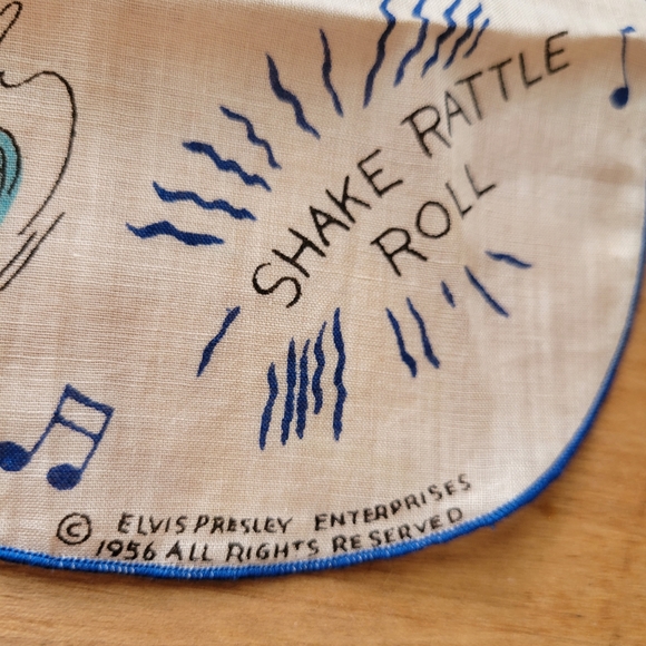 Vintage Elvis Hankie ~ 1956 Elvis Presley Enterprises Handkerchief ~ HTF ~ Nice! - Picture 3 of 11